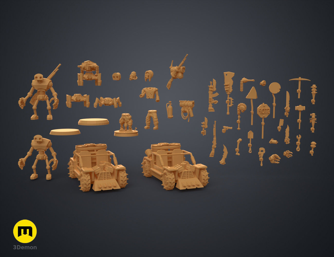 Magnetic DnD - Postapocalyptic Pack 3D print model_28