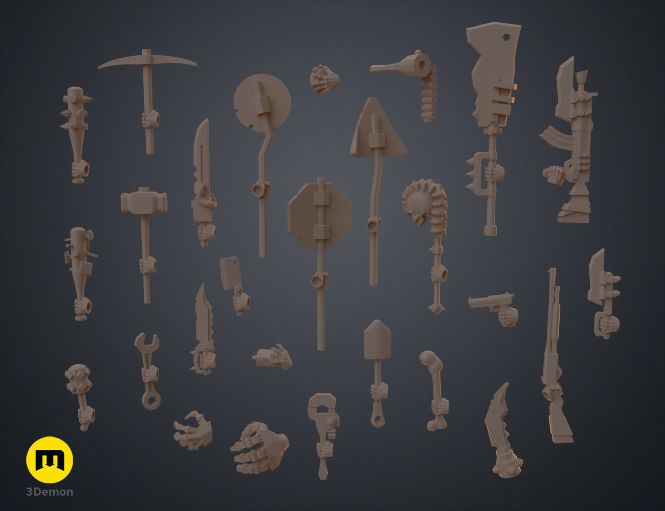 Magnetic DnD - Postapocalyptic Pack 3D print model_11