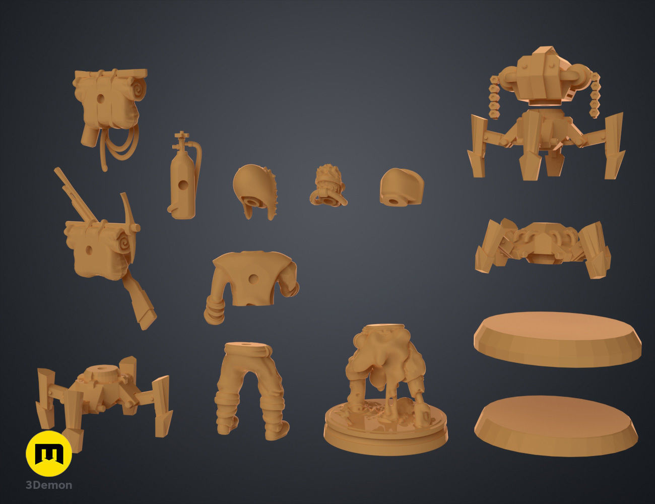 Magnetic DnD - Postapocalyptic Pack 3D print model_43