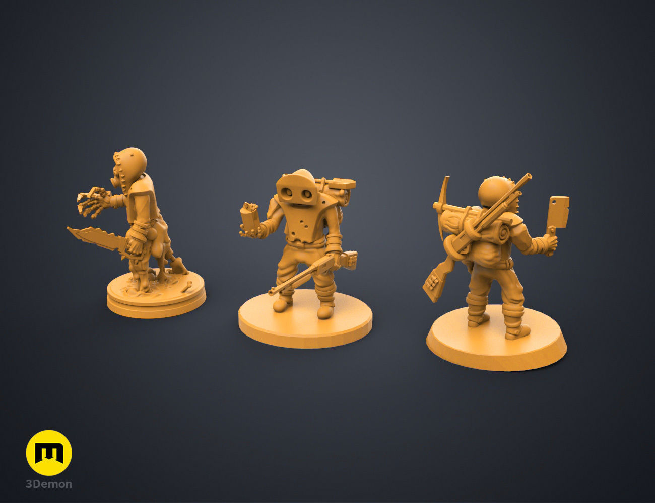 Magnetic DnD - Postapocalyptic Pack 3D print model_1