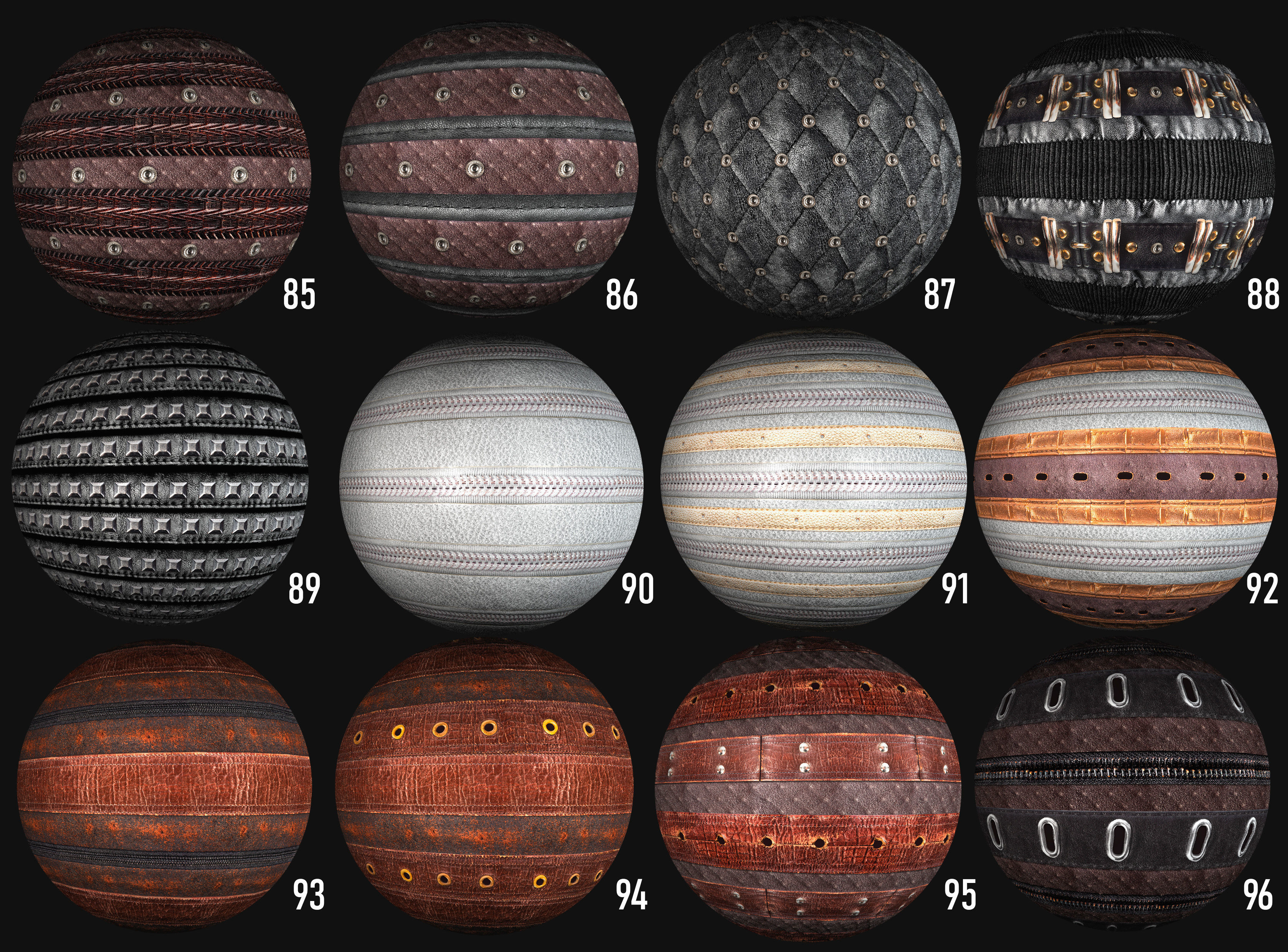 100 leather belt armor surface PBR photo seamless 4k textures Texture_8