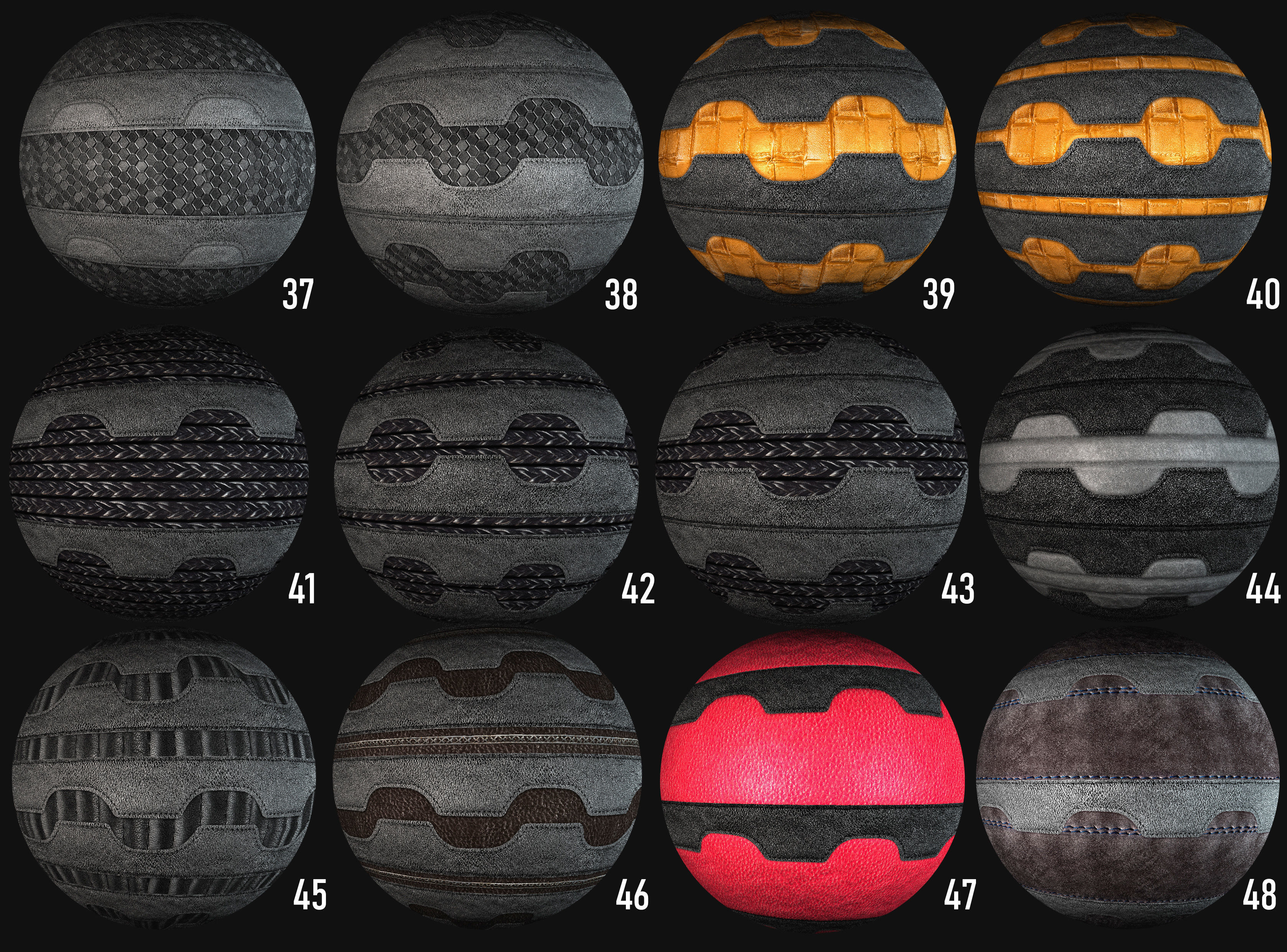 100 leather belt armor surface PBR photo seamless 4k textures Texture_4