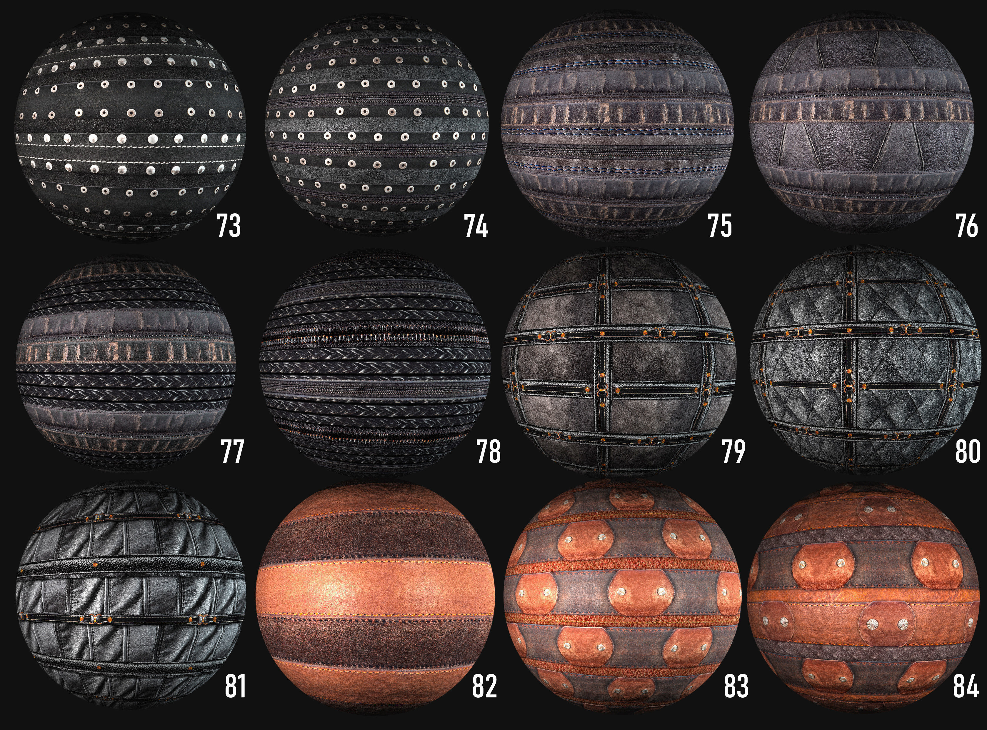 100 leather belt armor surface PBR photo seamless 4k textures Texture_7
