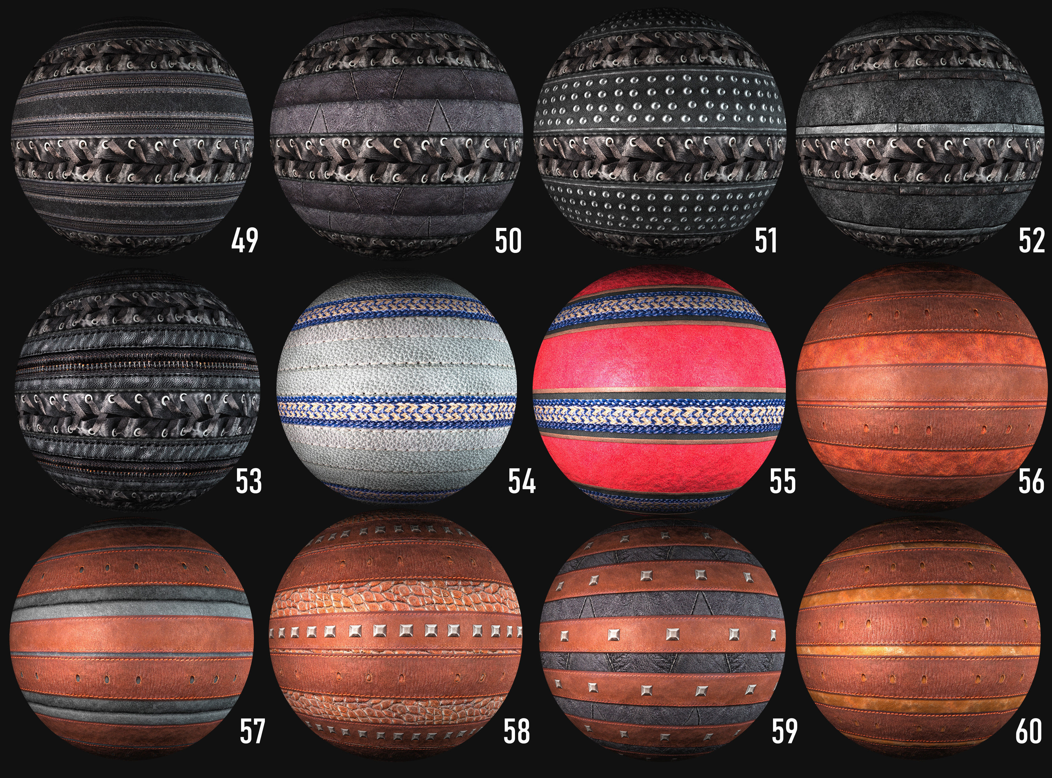 100 leather belt armor surface PBR photo seamless 4k textures Texture_5