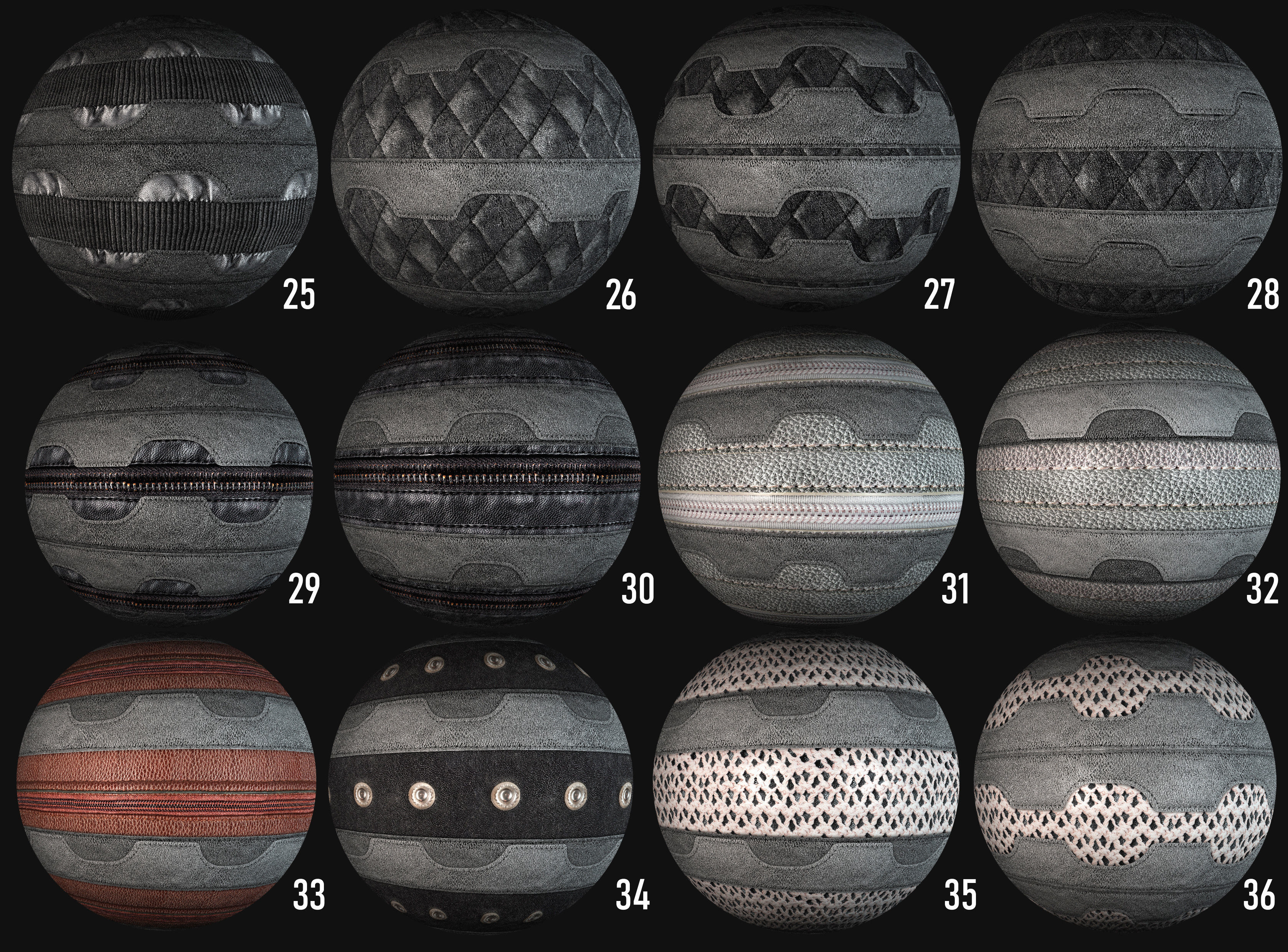 100 leather belt armor surface PBR photo seamless 4k textures Texture_3