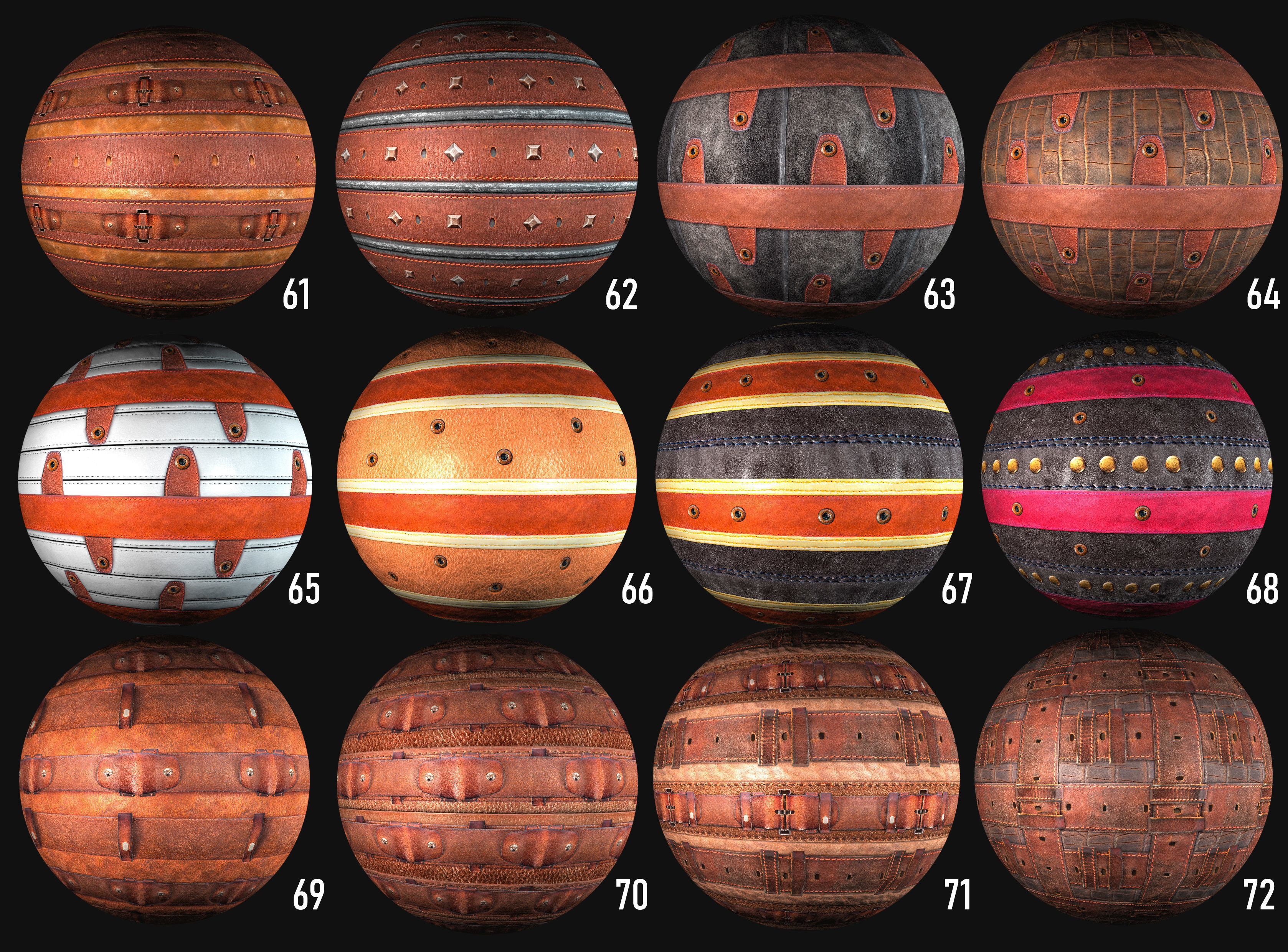 100 leather belt armor surface PBR photo seamless 4k textures Texture_6