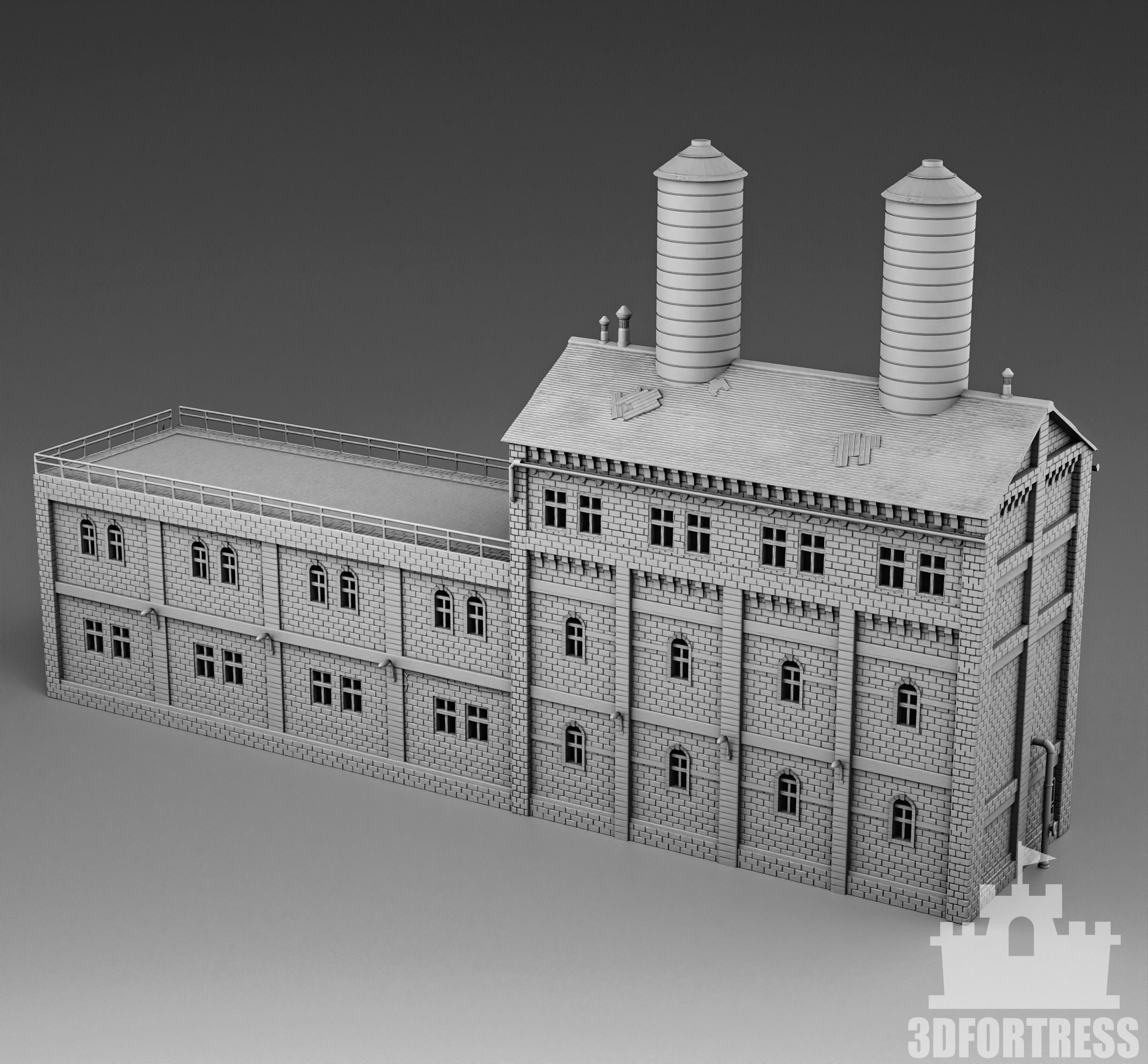 Brick factory 3D print model_1