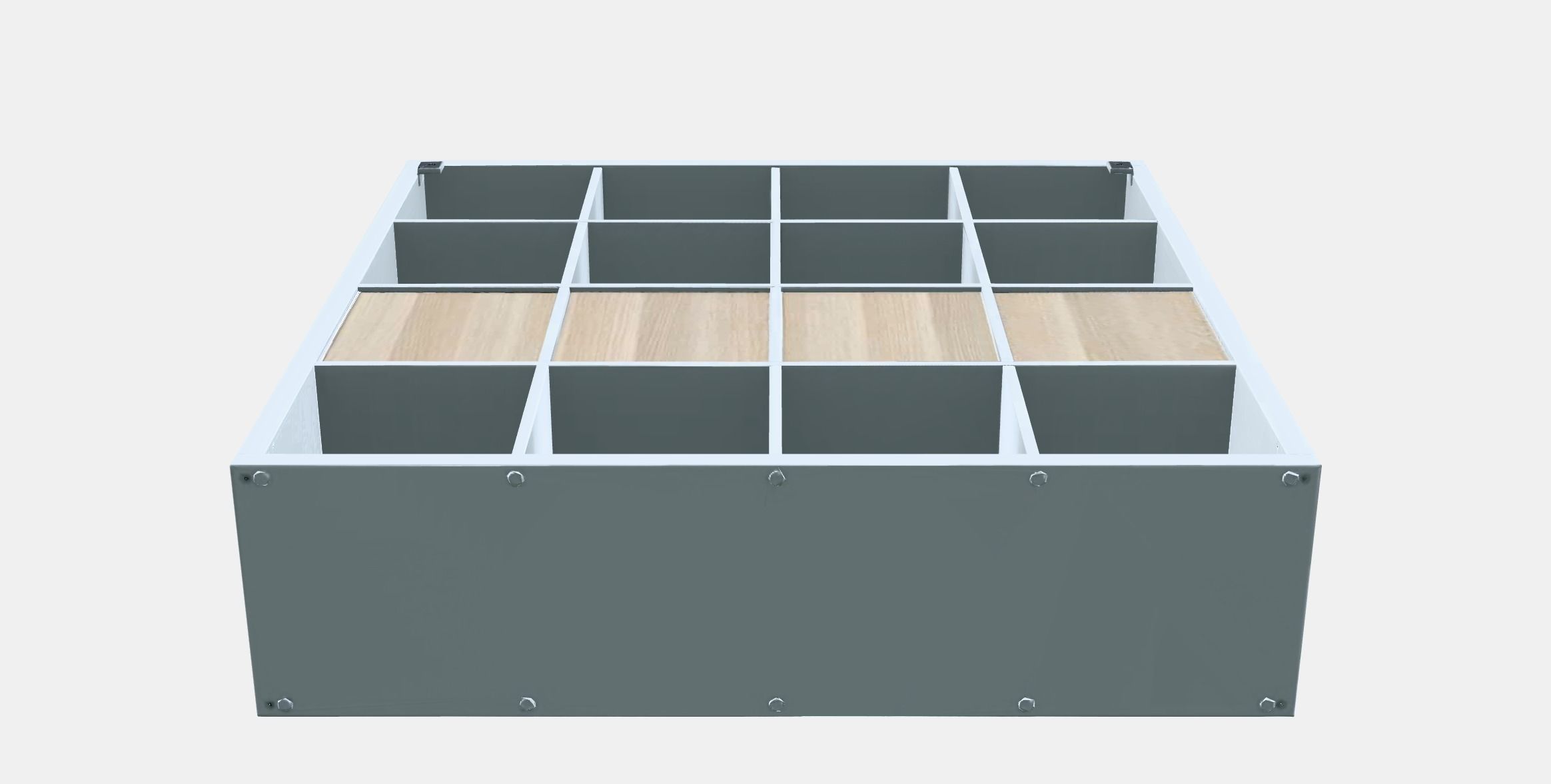 KALLAX Shelving unit with 4 inserts 6 Low-poly 3D model_8