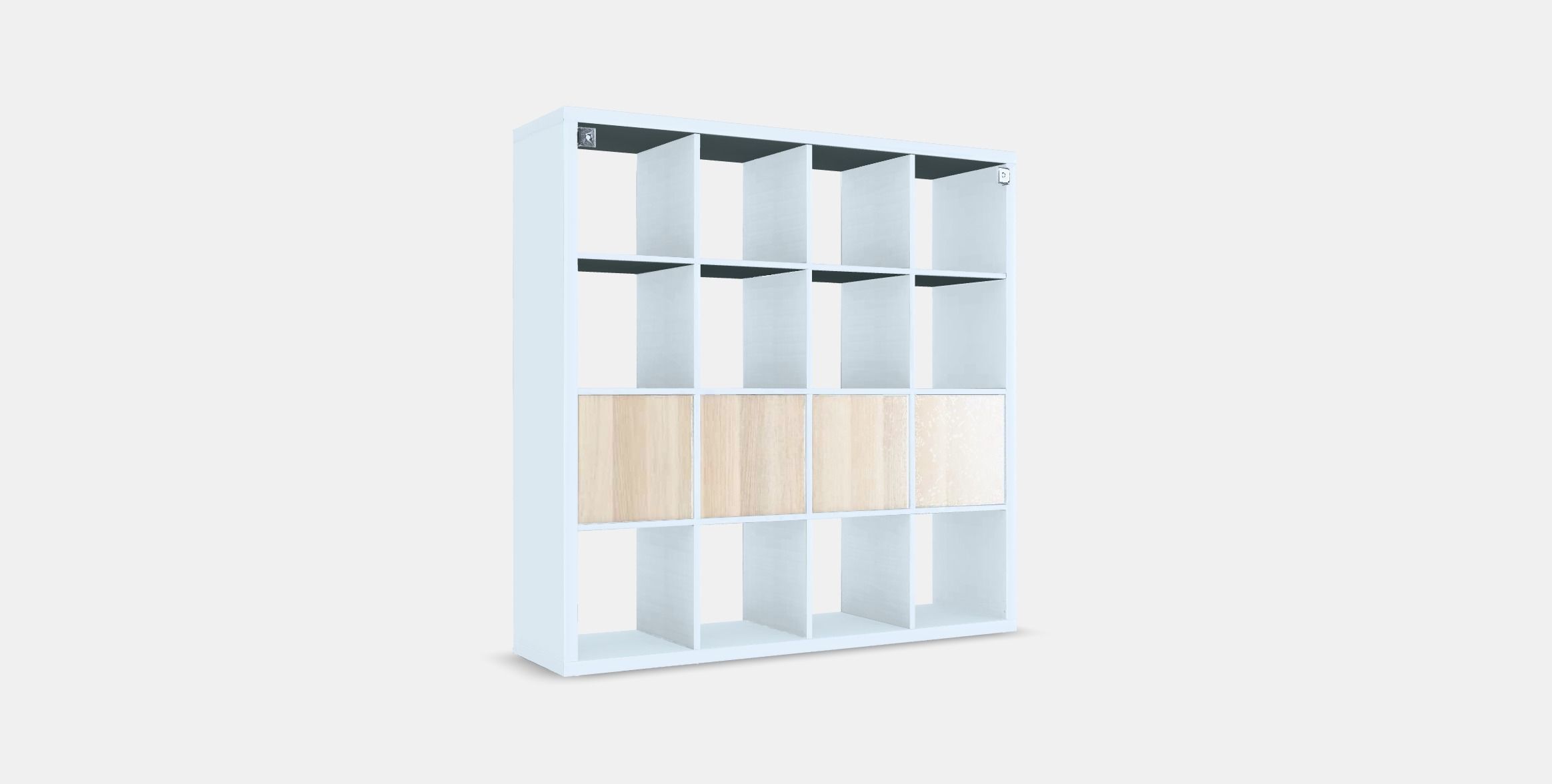 KALLAX Shelving unit with 4 inserts 6 Low-poly 3D model_16