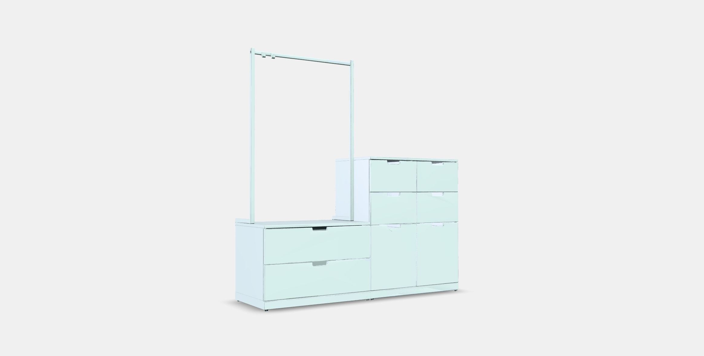 NORDLI Chest of 8 drawers 1 Low-poly 3D model_3