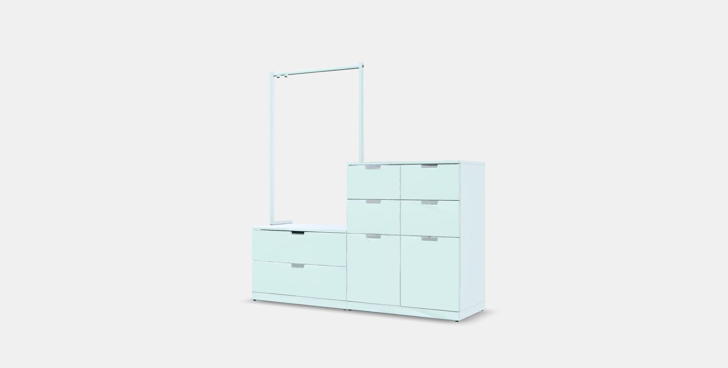 NORDLI Chest of 8 drawers 1 Low-poly 3D model_12