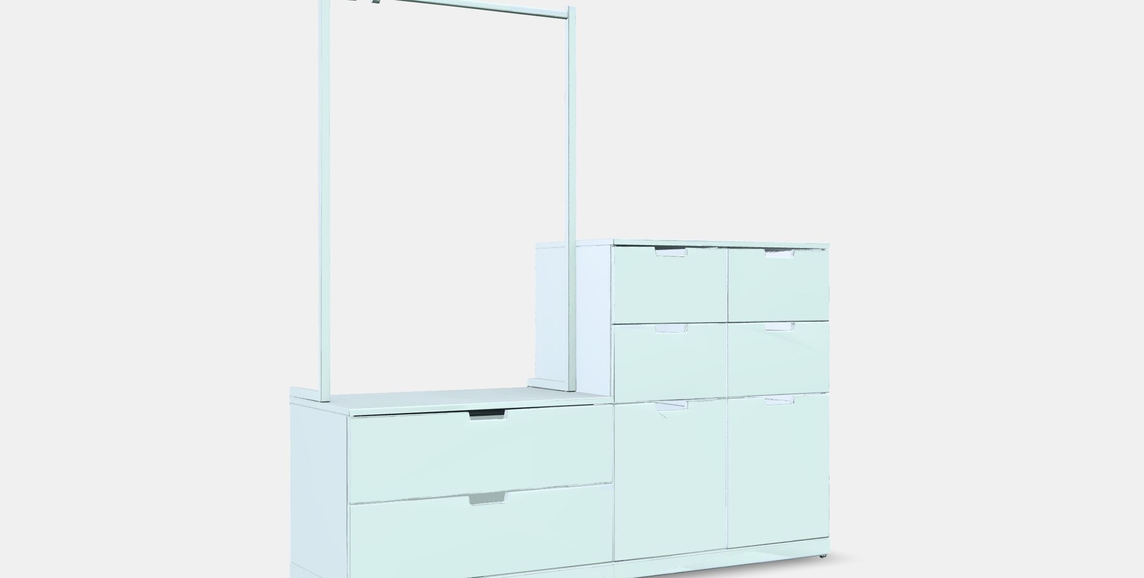 NORDLI Chest of 8 drawers 1 Low-poly 3D model_9