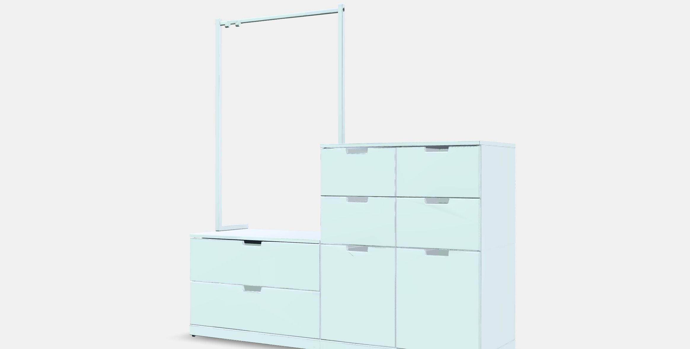 NORDLI Chest of 8 drawers 1 Low-poly 3D model_13