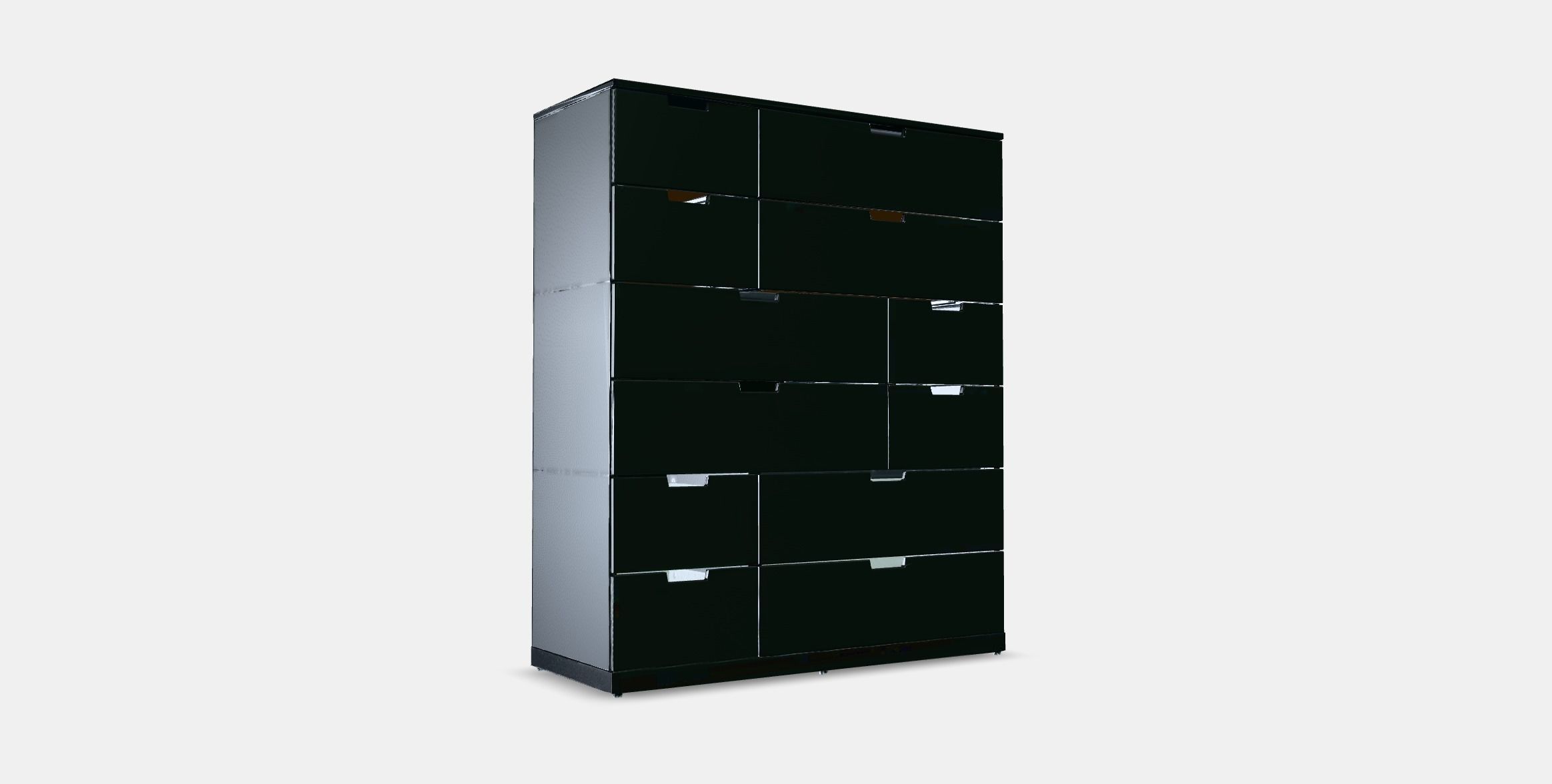 NORDLI Chest of 12 drawers 2 Low-poly 3D model_4
