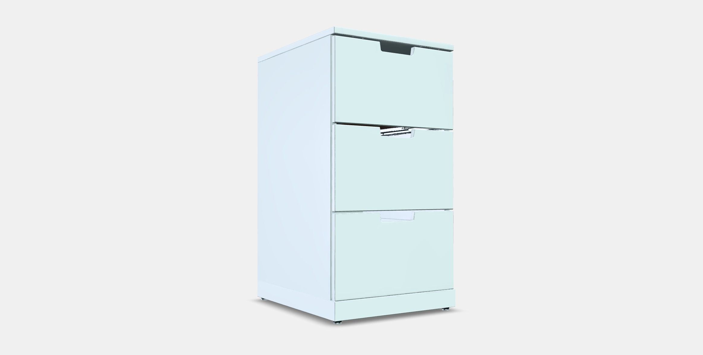 NORDLI Chest of 3 drawers Low-poly 3D model_2