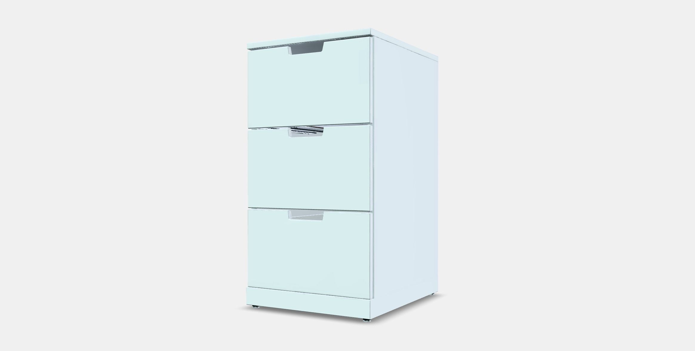 NORDLI Chest of 3 drawers Low-poly 3D model_12