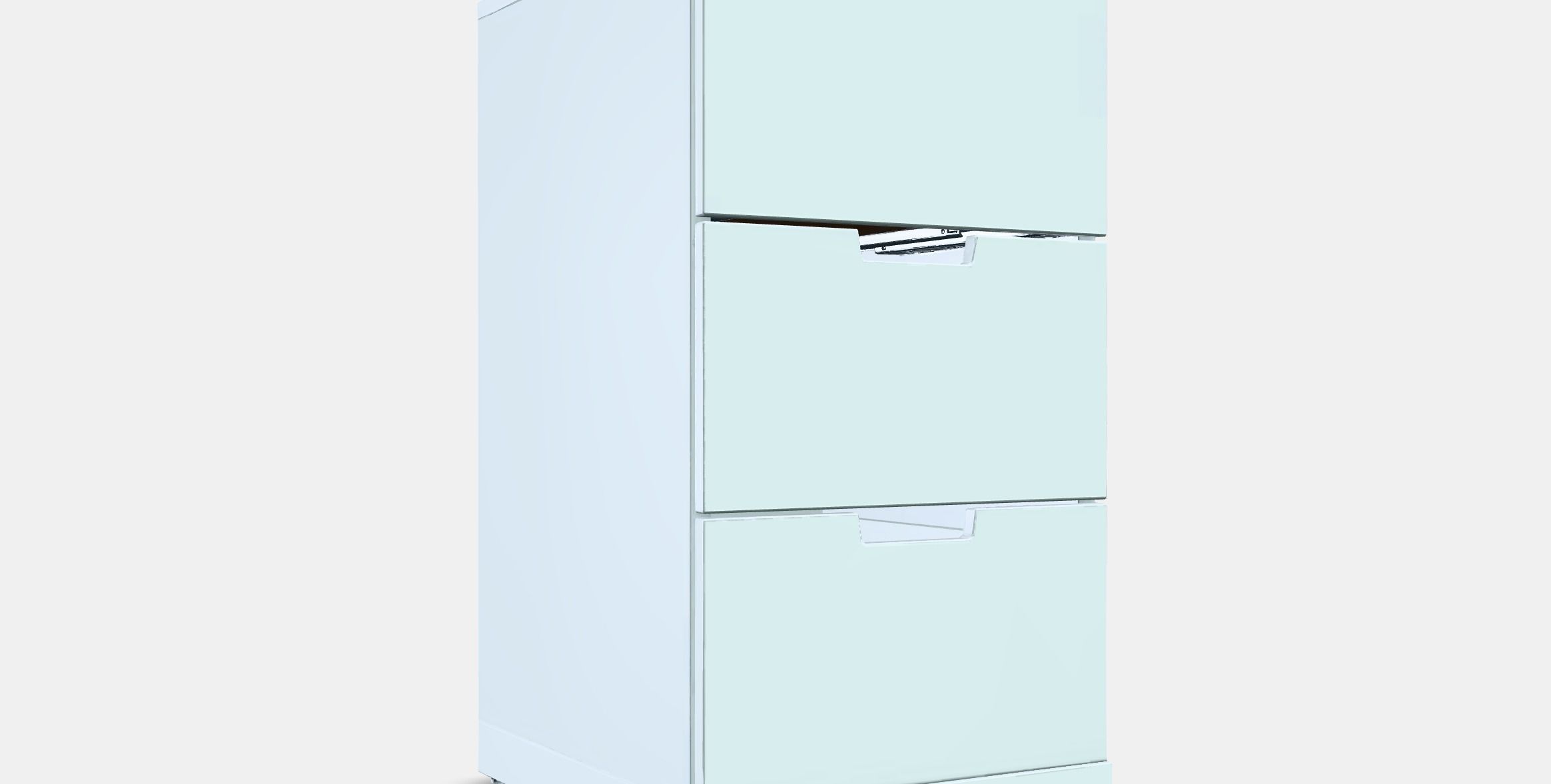 NORDLI Chest of 3 drawers Low-poly 3D model_9
