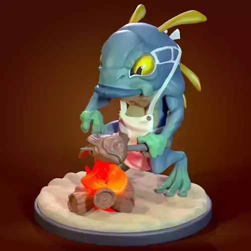 Captain Cookie Murloc 3D print model