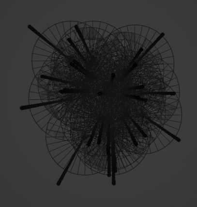 Glowing Cyan Neon Rain Low-poly 3D model_11