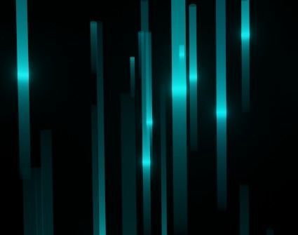 Glowing Cyan Neon Rain Low-poly 3D model_4