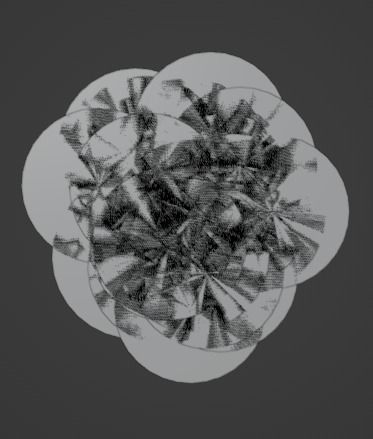 Glowing Cyan Neon Rain Low-poly 3D model_9