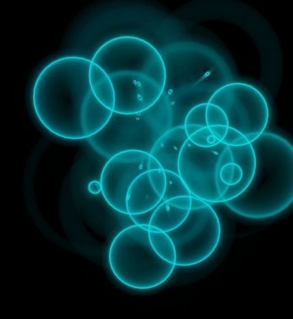 Glowing Cyan Neon Rain Low-poly 3D model_6