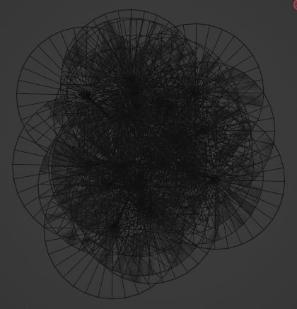 Glowing Cyan Neon Rain Low-poly 3D model_12