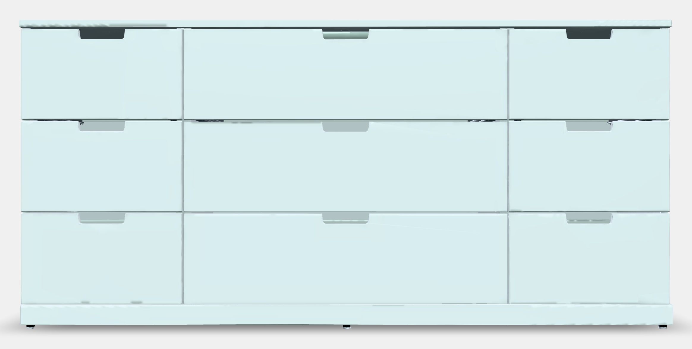 NORDLI Chest of 9 drawers Low-poly 3D model_11
