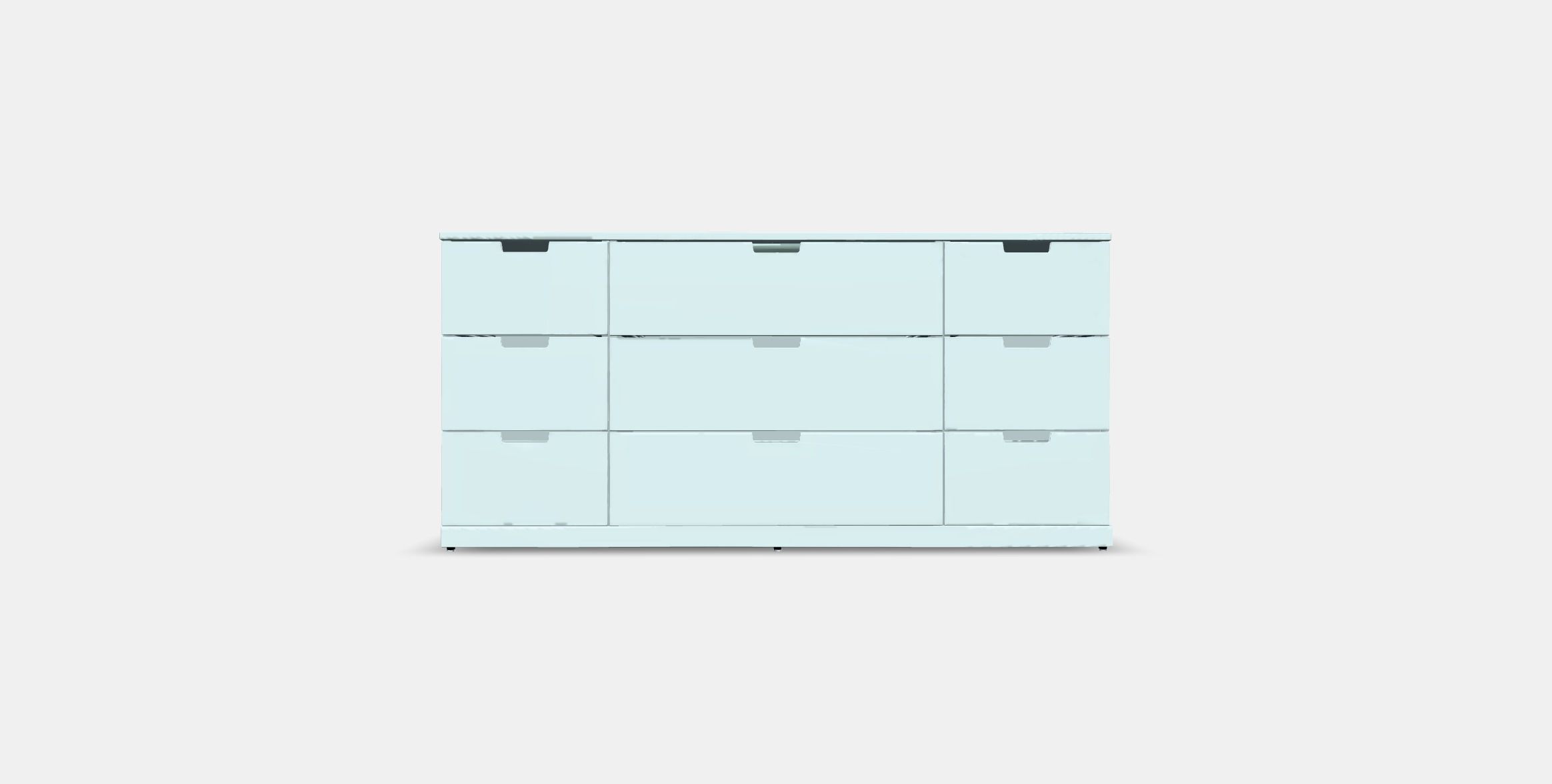 NORDLI Chest of 9 drawers Low-poly 3D model_10