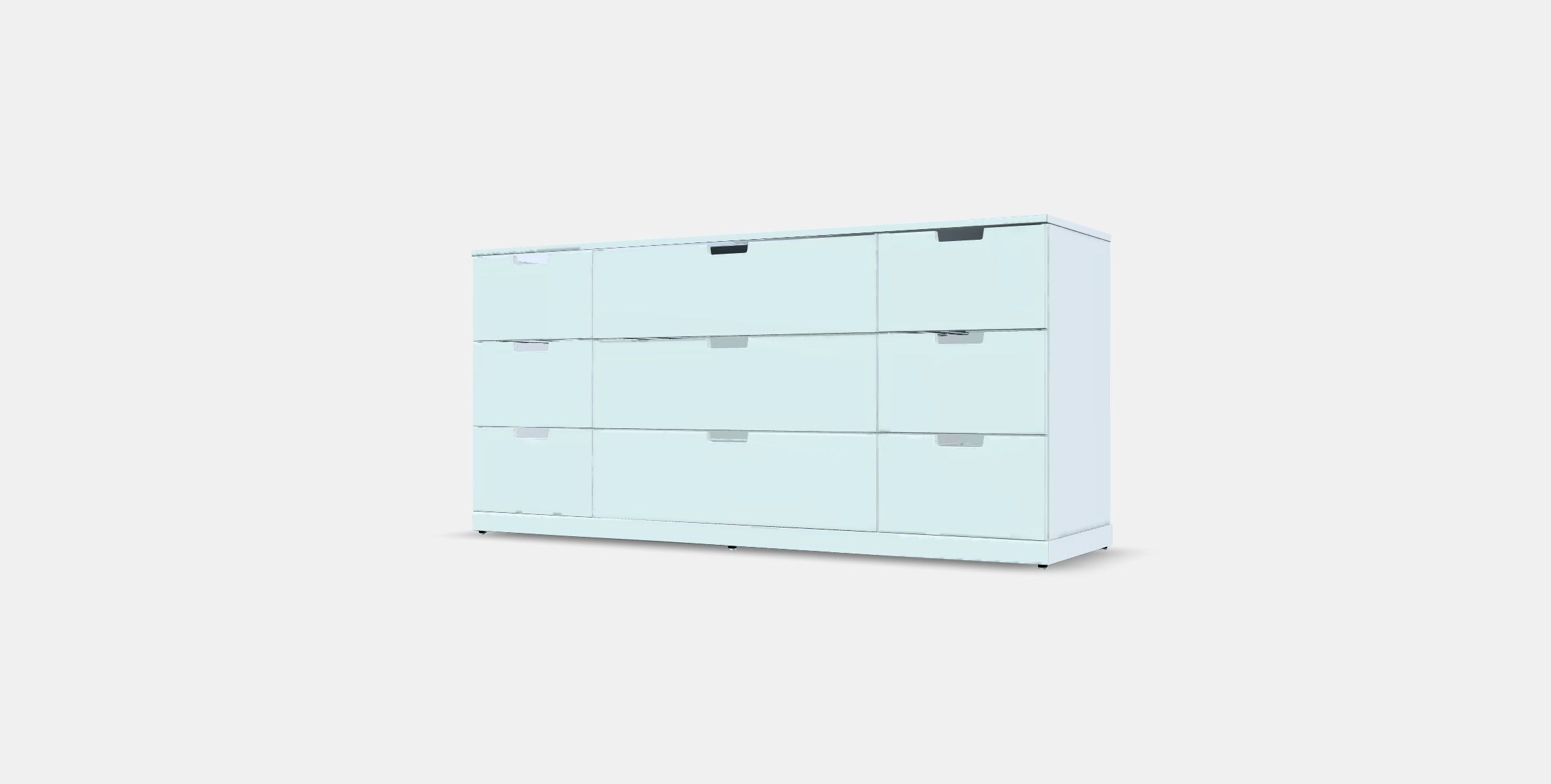 NORDLI Chest of 9 drawers Low-poly 3D model_12