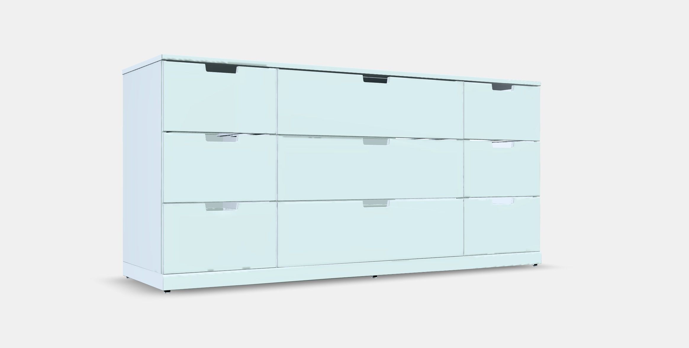 NORDLI Chest of 9 drawers Low-poly 3D model_9