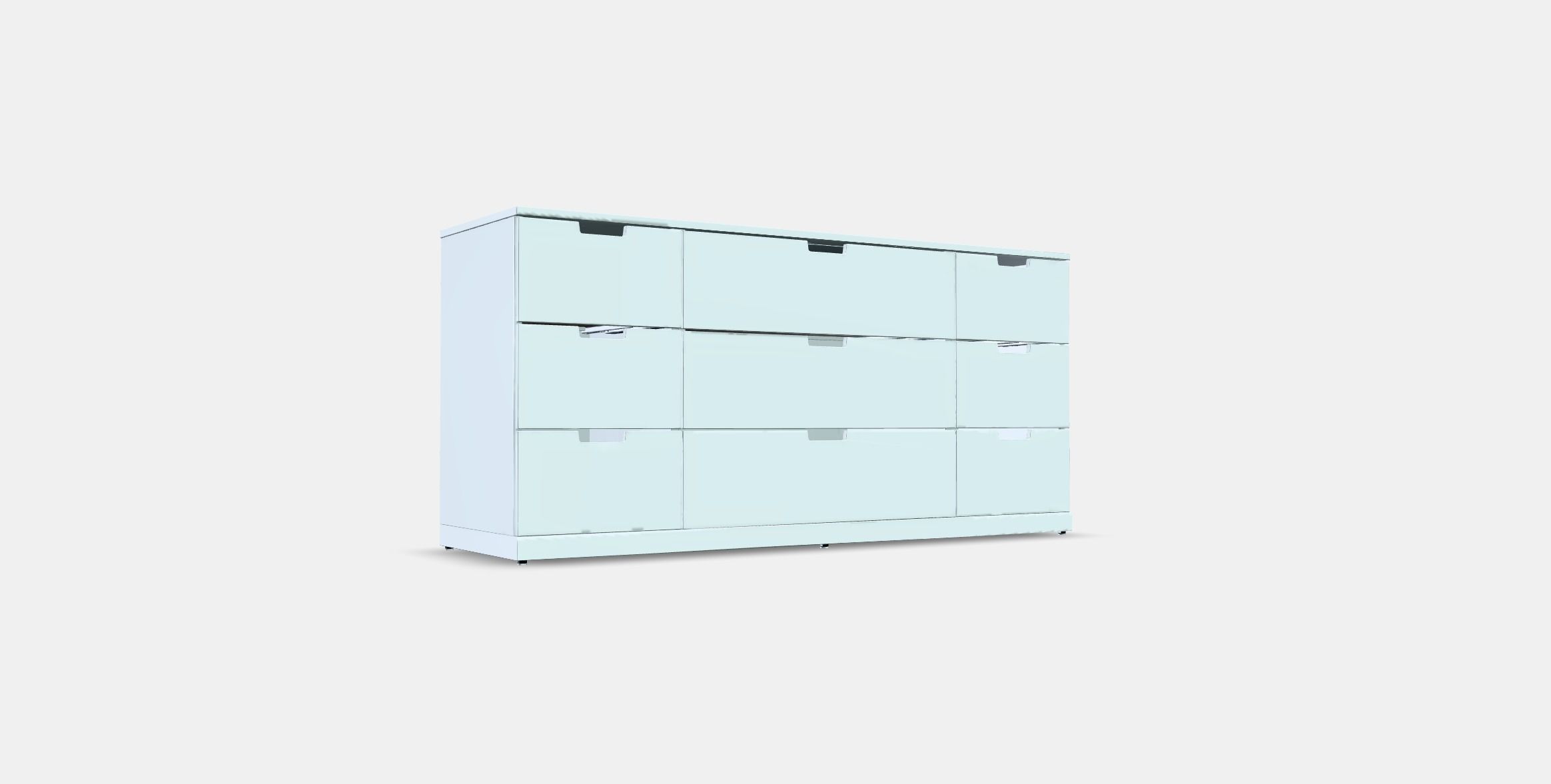 NORDLI Chest of 9 drawers Low-poly 3D model_4