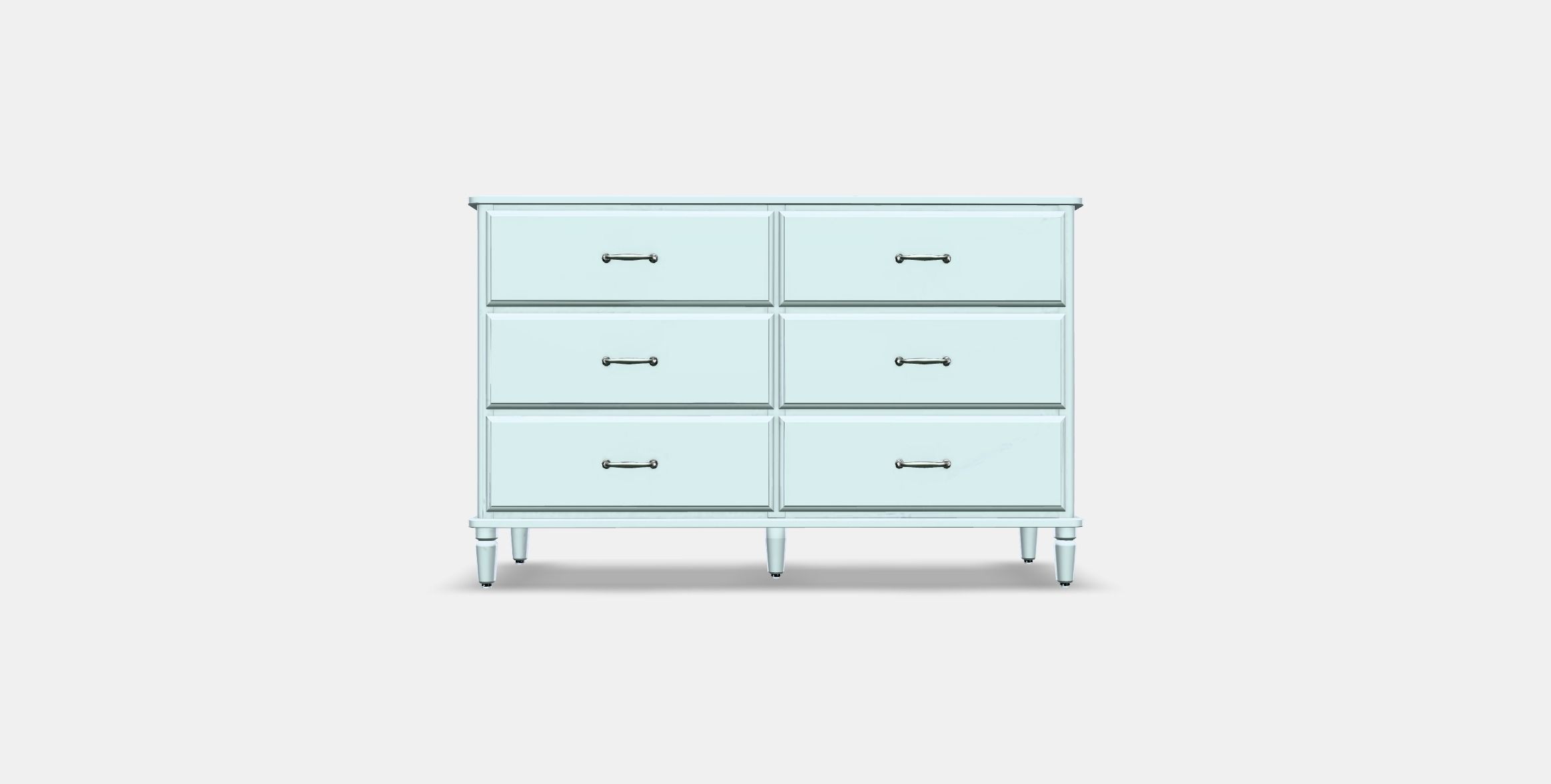 TYSSEDAL Chest of 6 drawers Low-poly 3D model_10