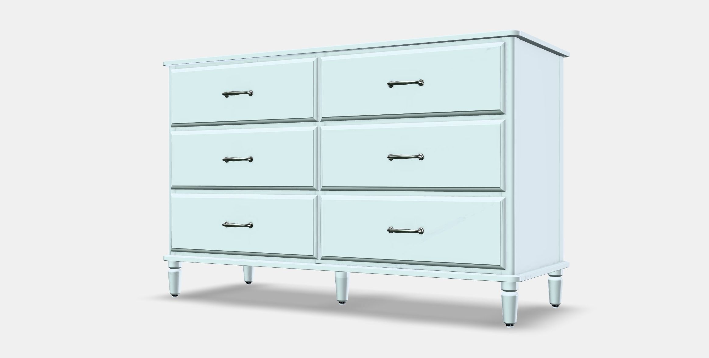 TYSSEDAL Chest of 6 drawers Low-poly 3D model_13