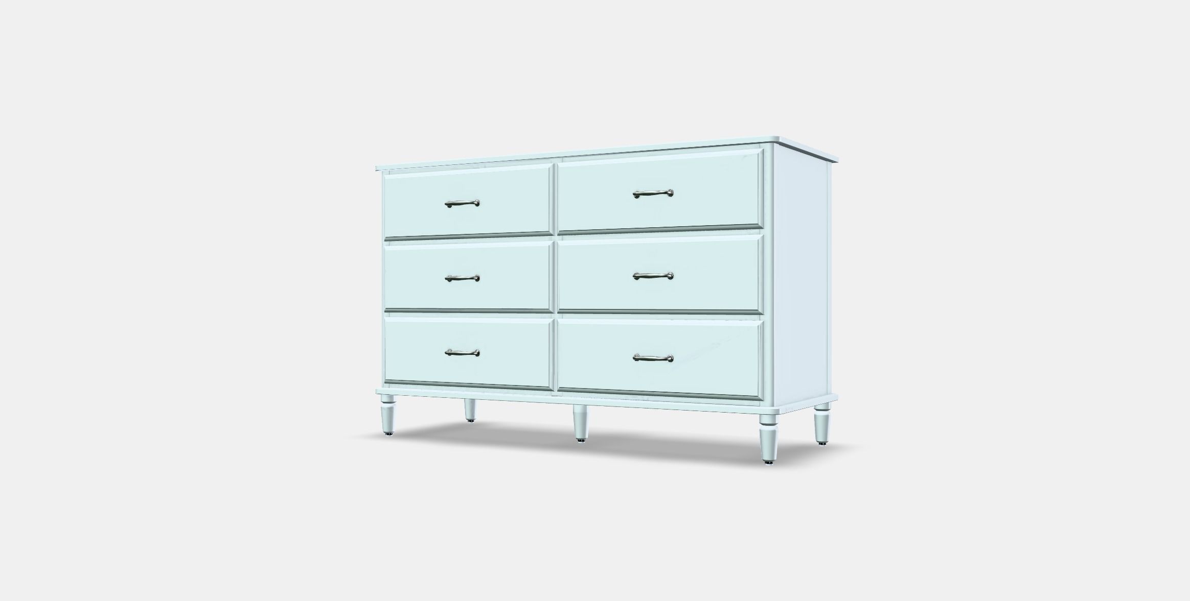 TYSSEDAL Chest of 6 drawers Low-poly 3D model_12