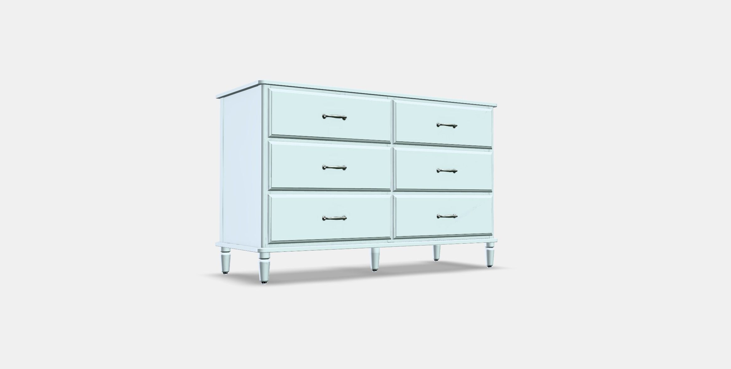 TYSSEDAL Chest of 6 drawers Low-poly 3D model_3