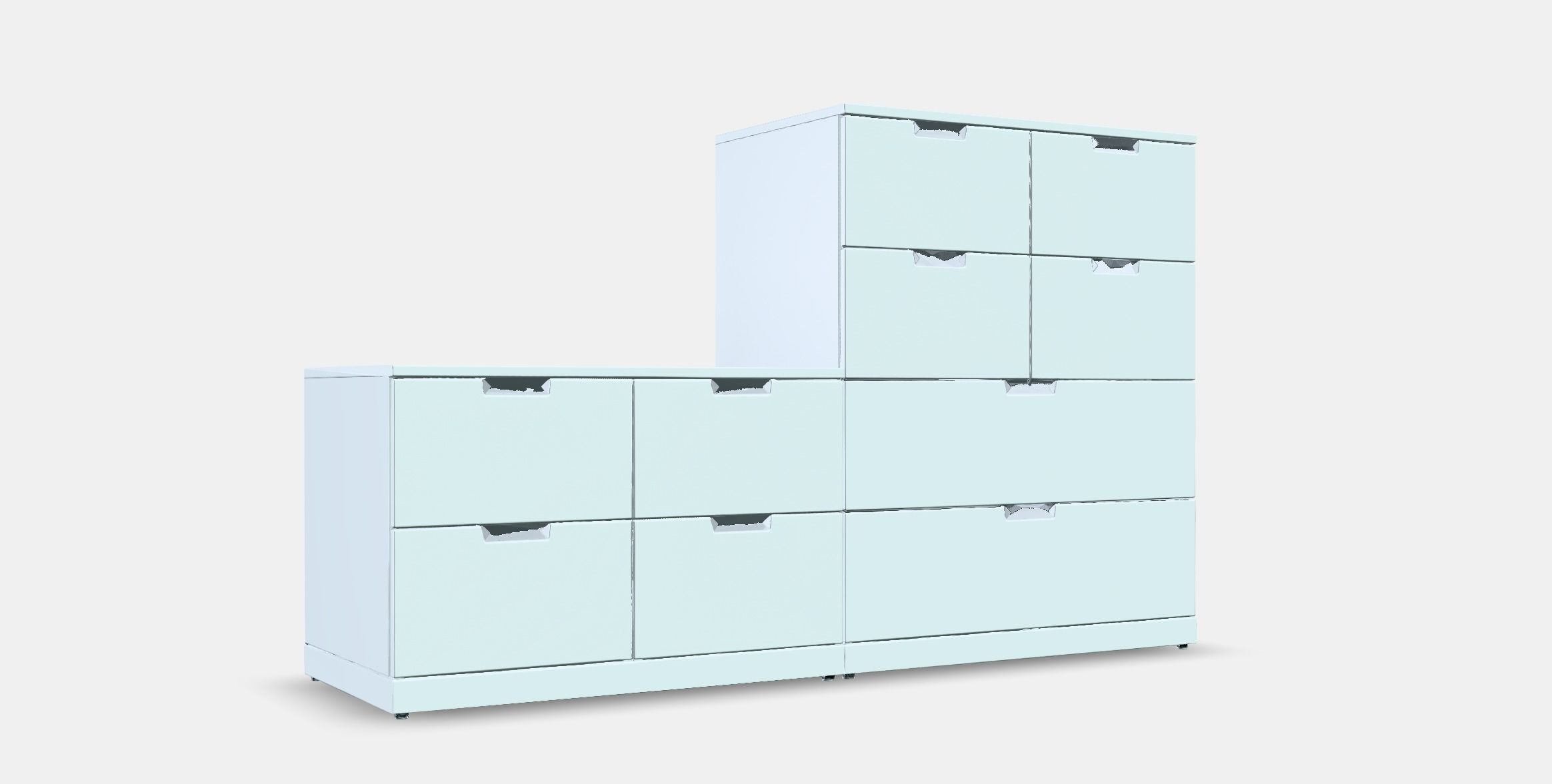 NORDLI Chest of 10 drawers Low-poly 3D model_10