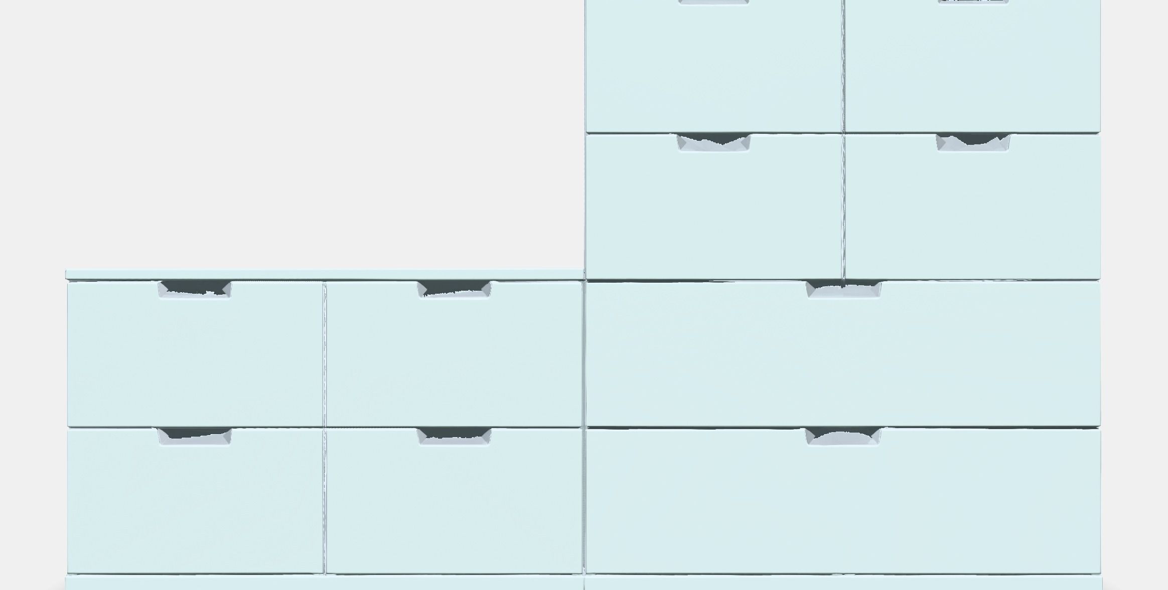 NORDLI Chest of 10 drawers Low-poly 3D model_11