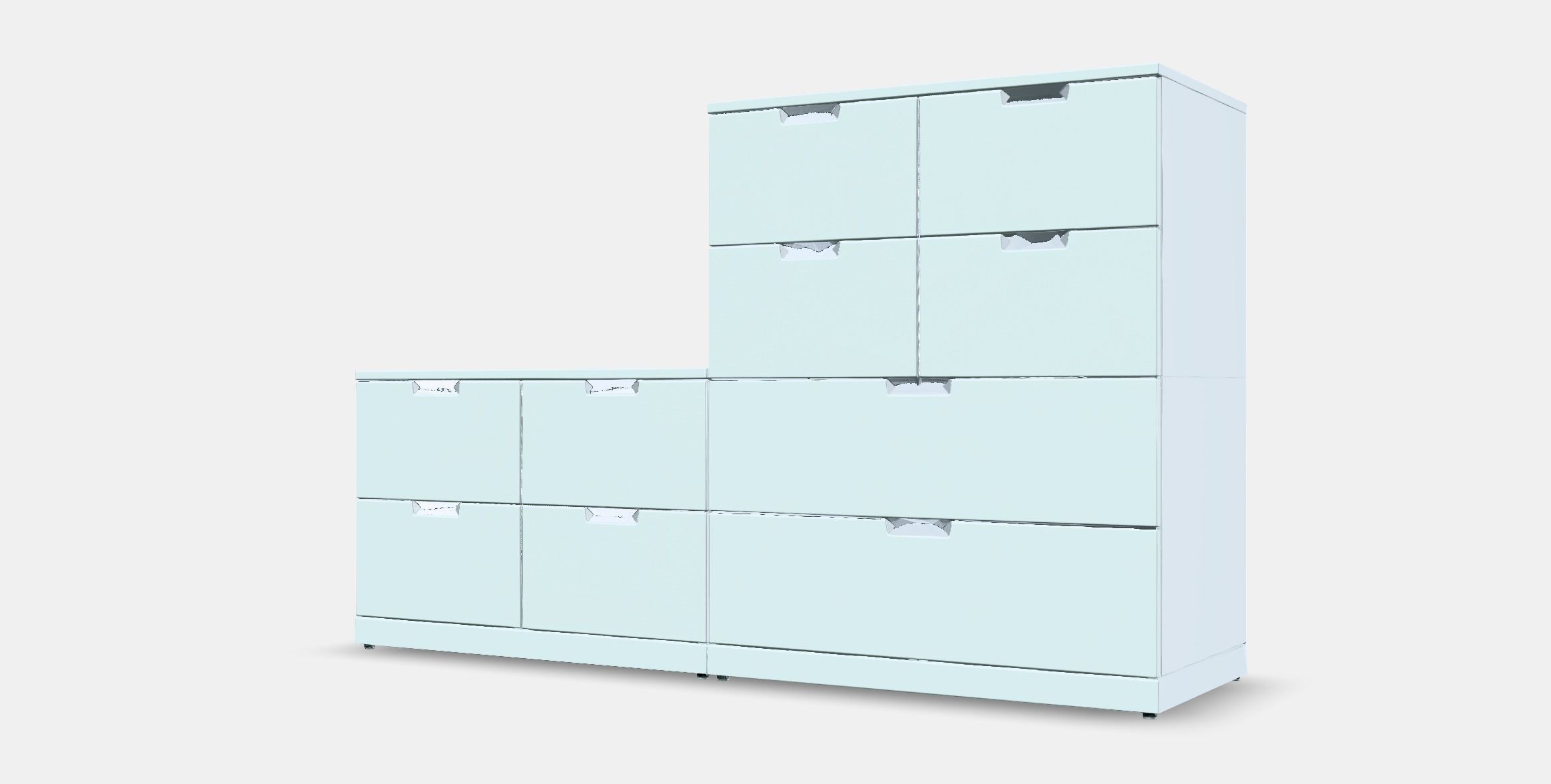 NORDLI Chest of 10 drawers Low-poly 3D model_13