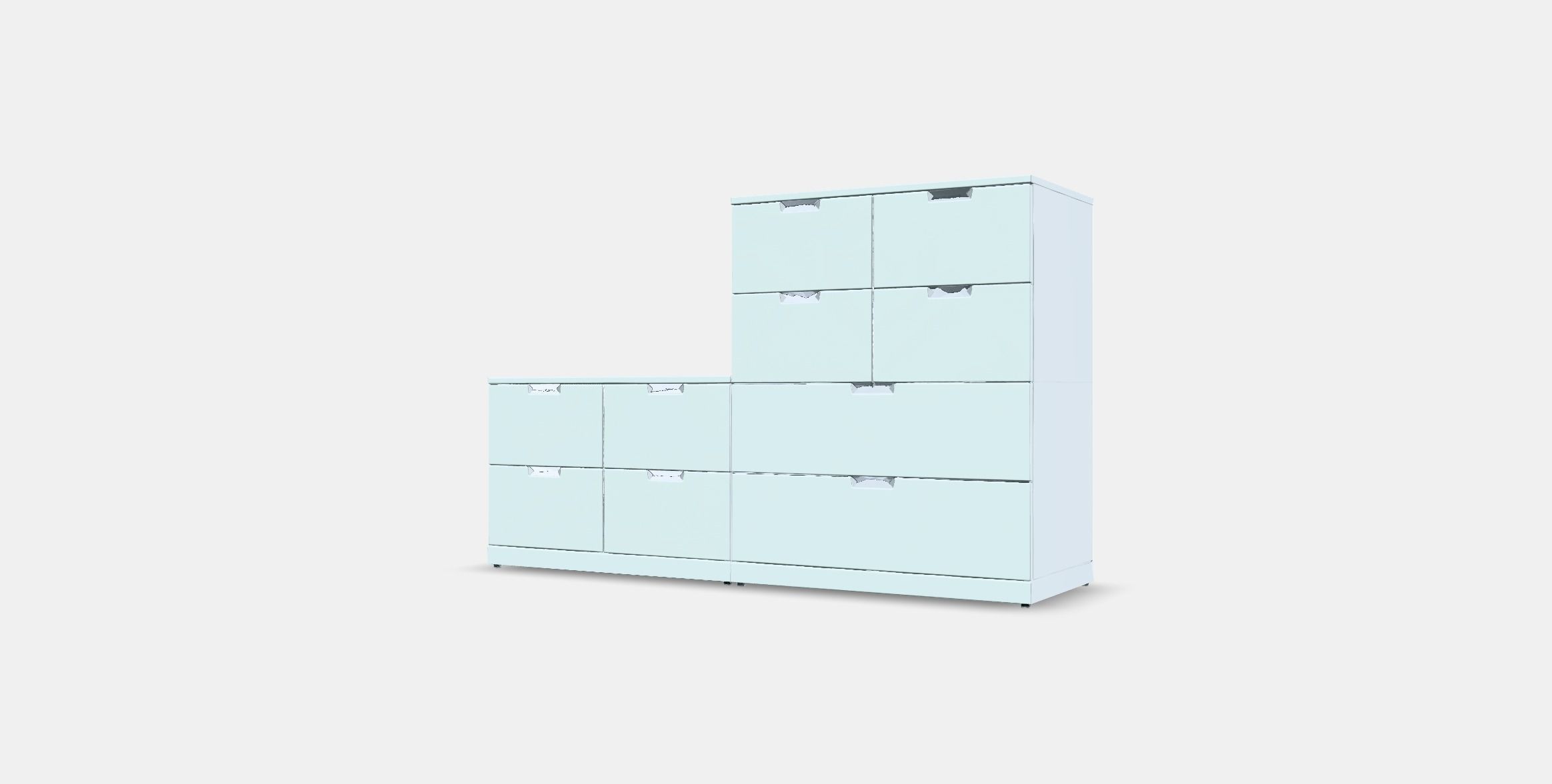 NORDLI Chest of 10 drawers Low-poly 3D model_12
