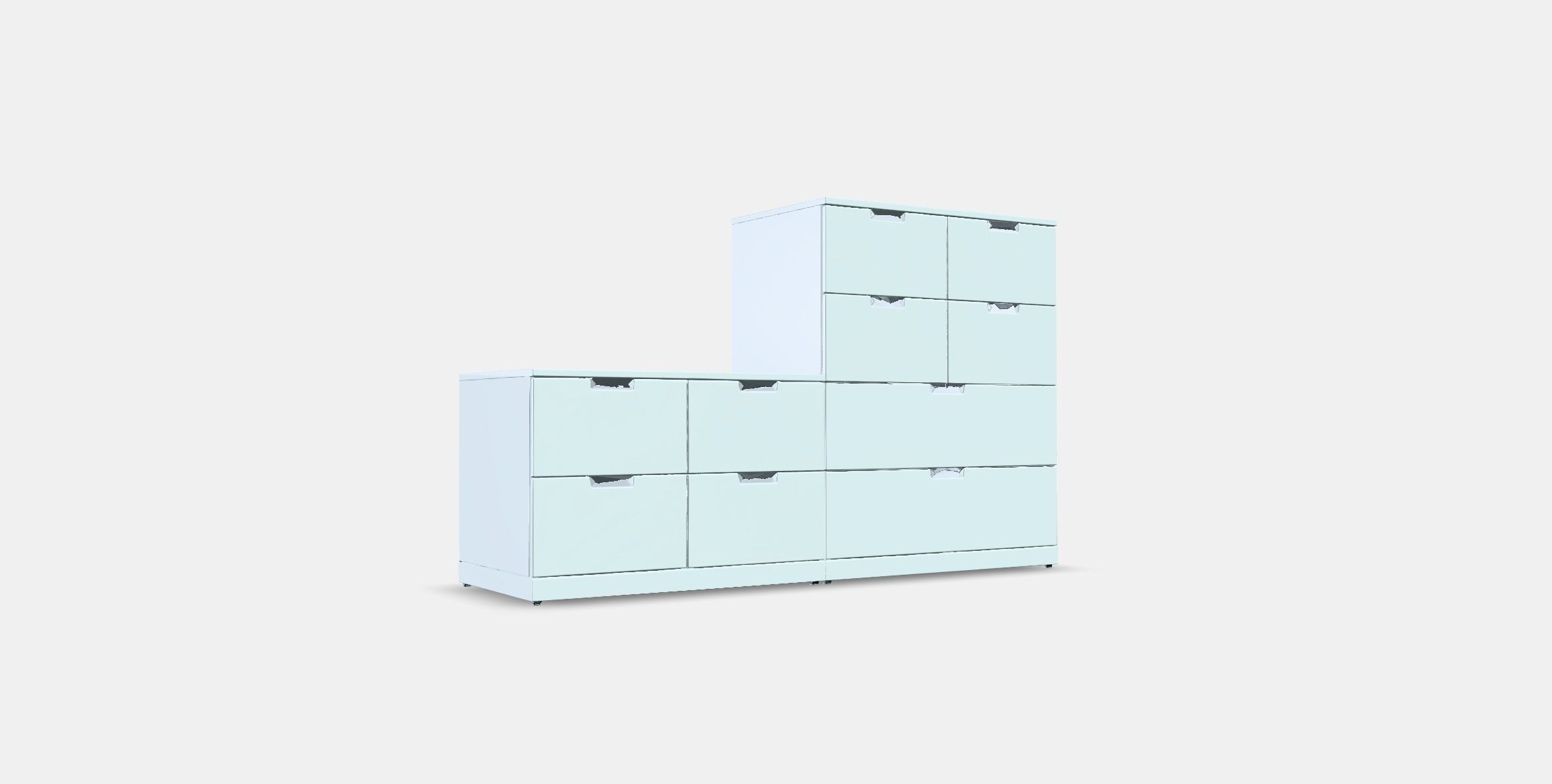 NORDLI Chest of 10 drawers Low-poly 3D model_2