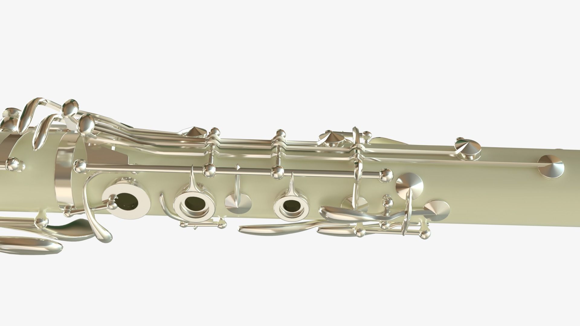 Clarinet  Collection   Brass White Black and Wood 3D model_11