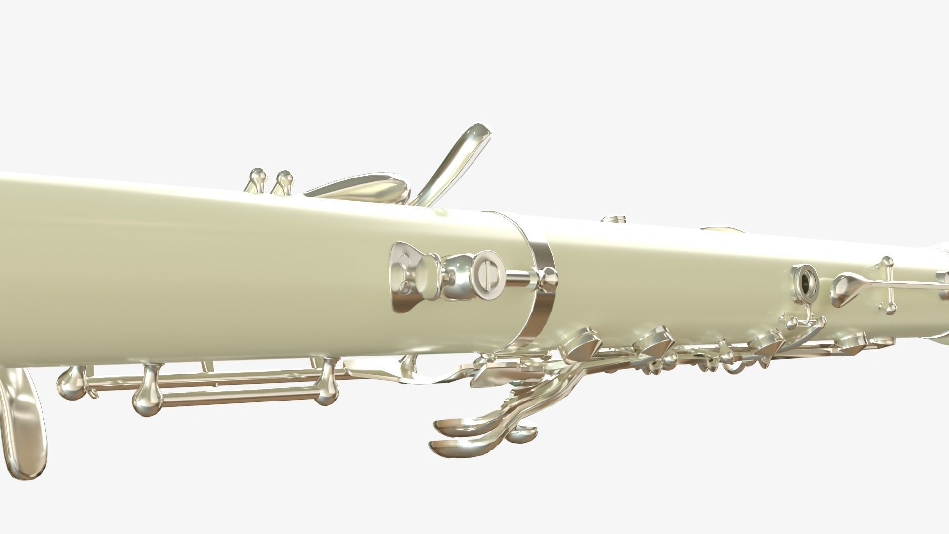 Clarinet  Collection   Brass White Black and Wood 3D model_27