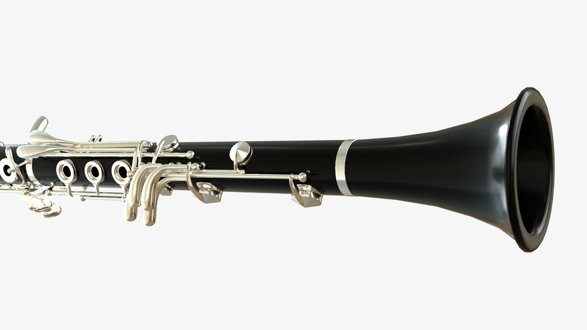 Clarinet  Collection   Brass White Black and Wood 3D model_18