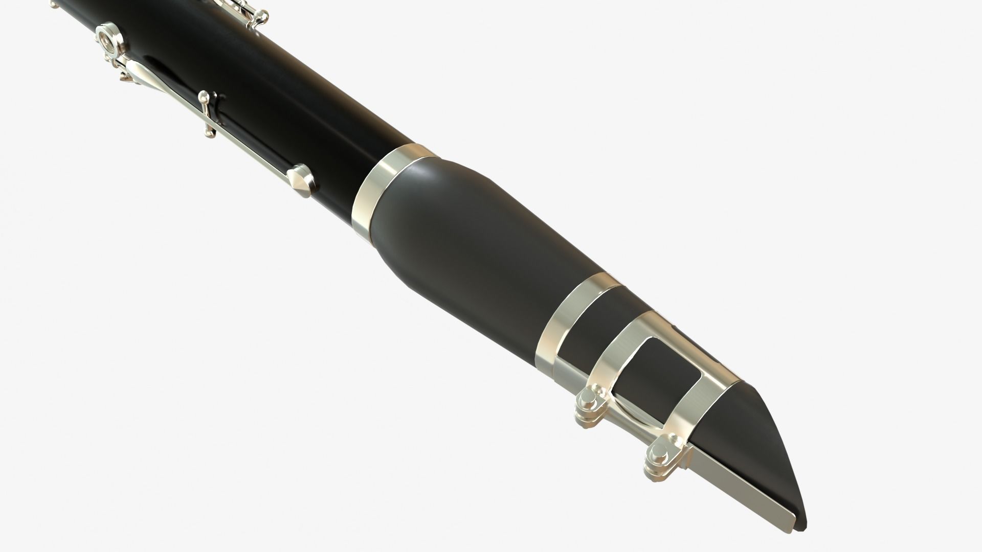 Clarinet  Collection   Brass White Black and Wood 3D model_14