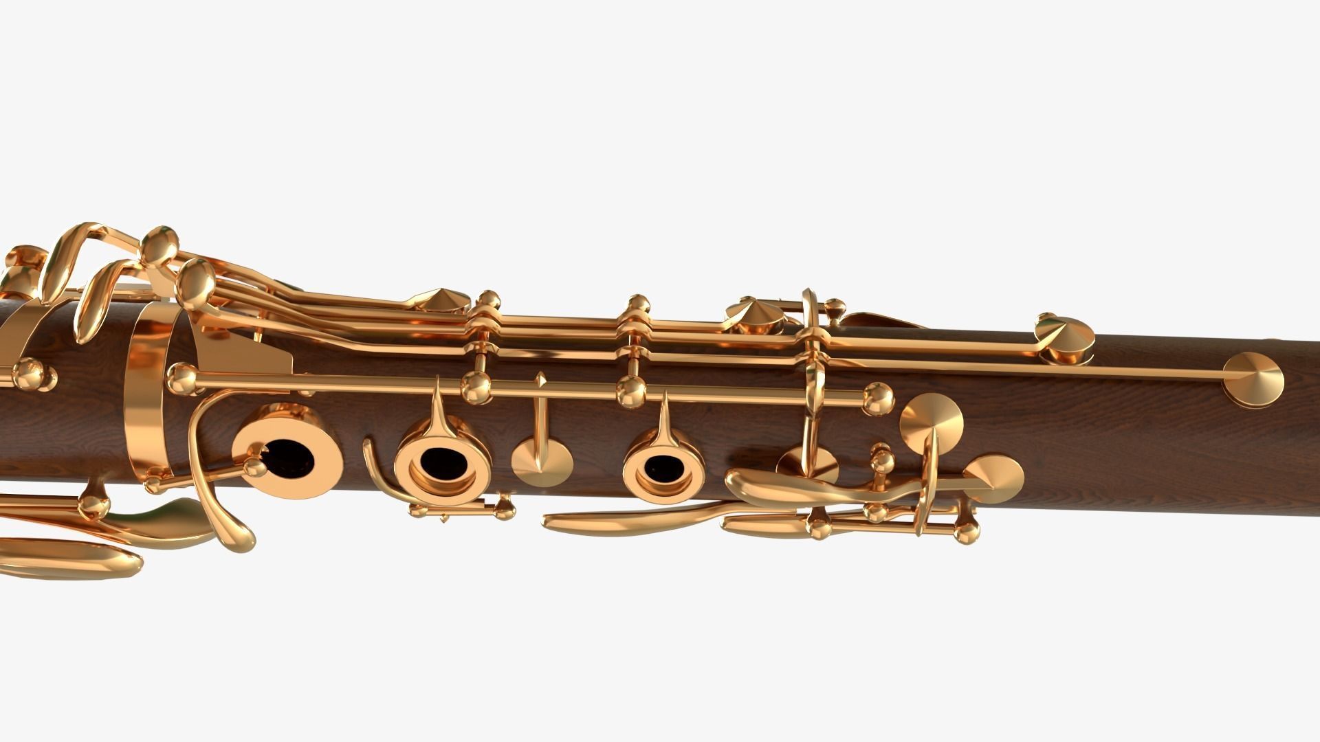 Clarinet  Collection   Brass White Black and Wood 3D model_13