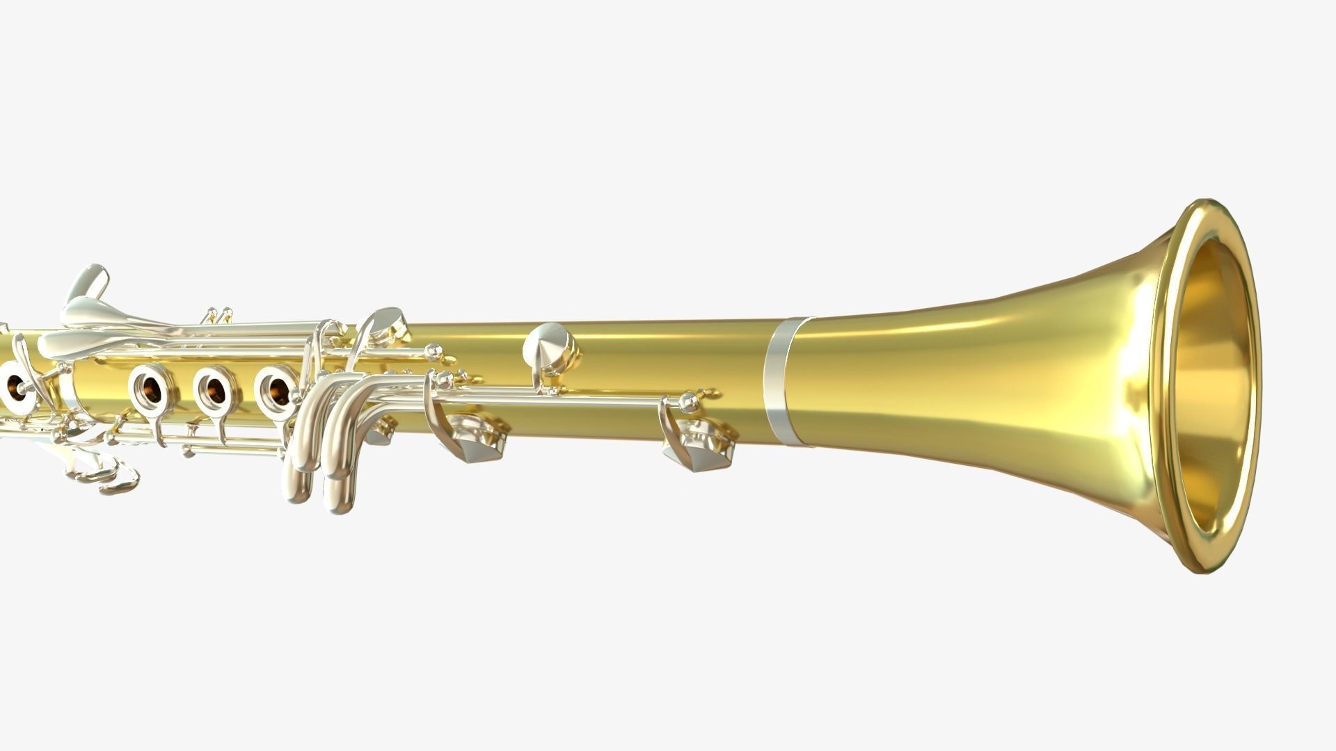Clarinet  Collection   Brass White Black and Wood 3D model_23