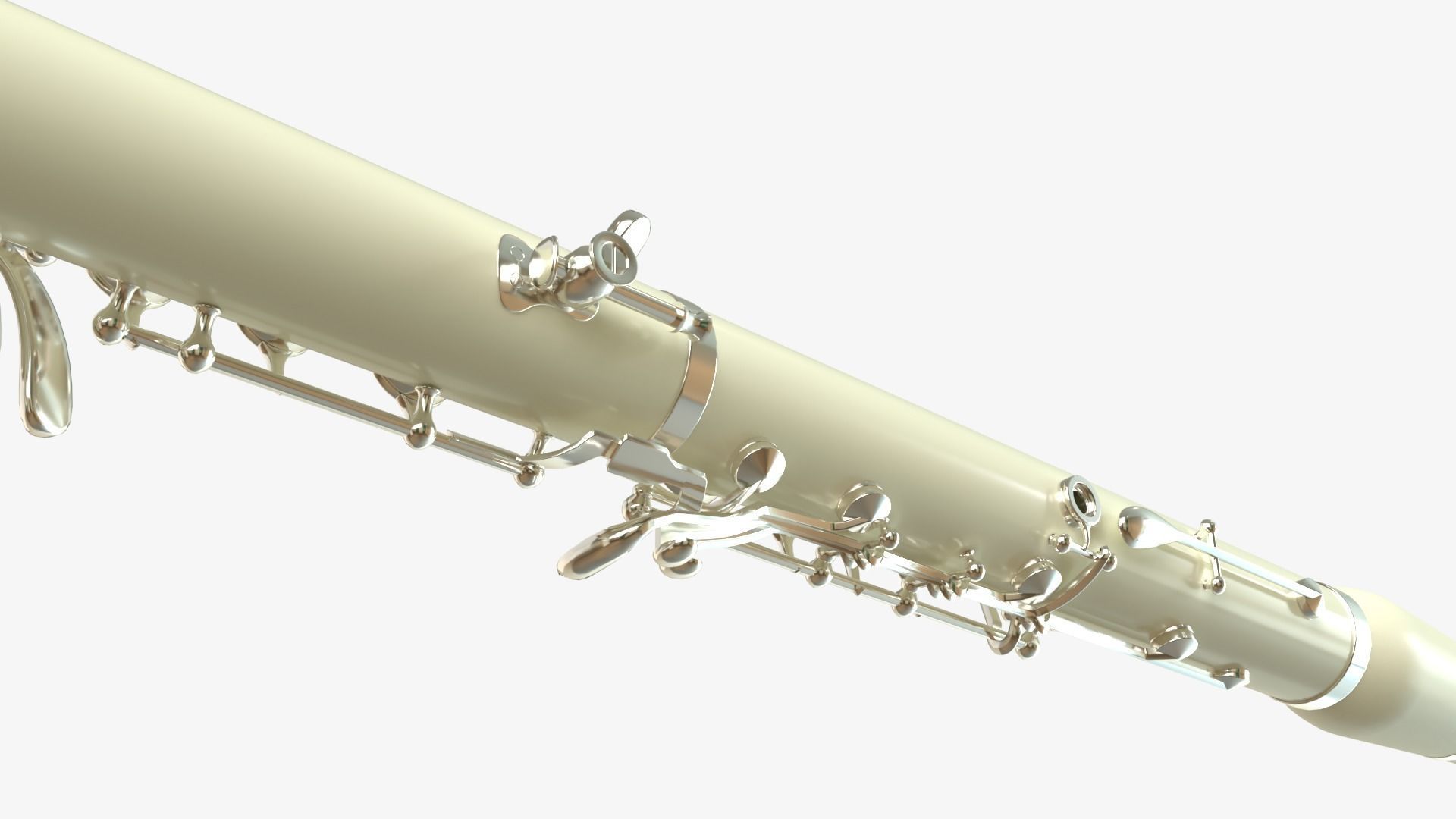 Clarinet  Collection   Brass White Black and Wood 3D model_30