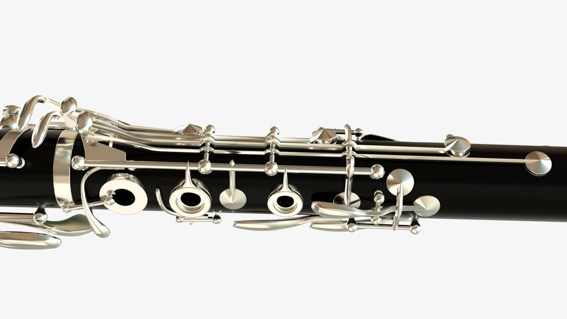 Clarinet  Collection   Brass White Black and Wood 3D model_10