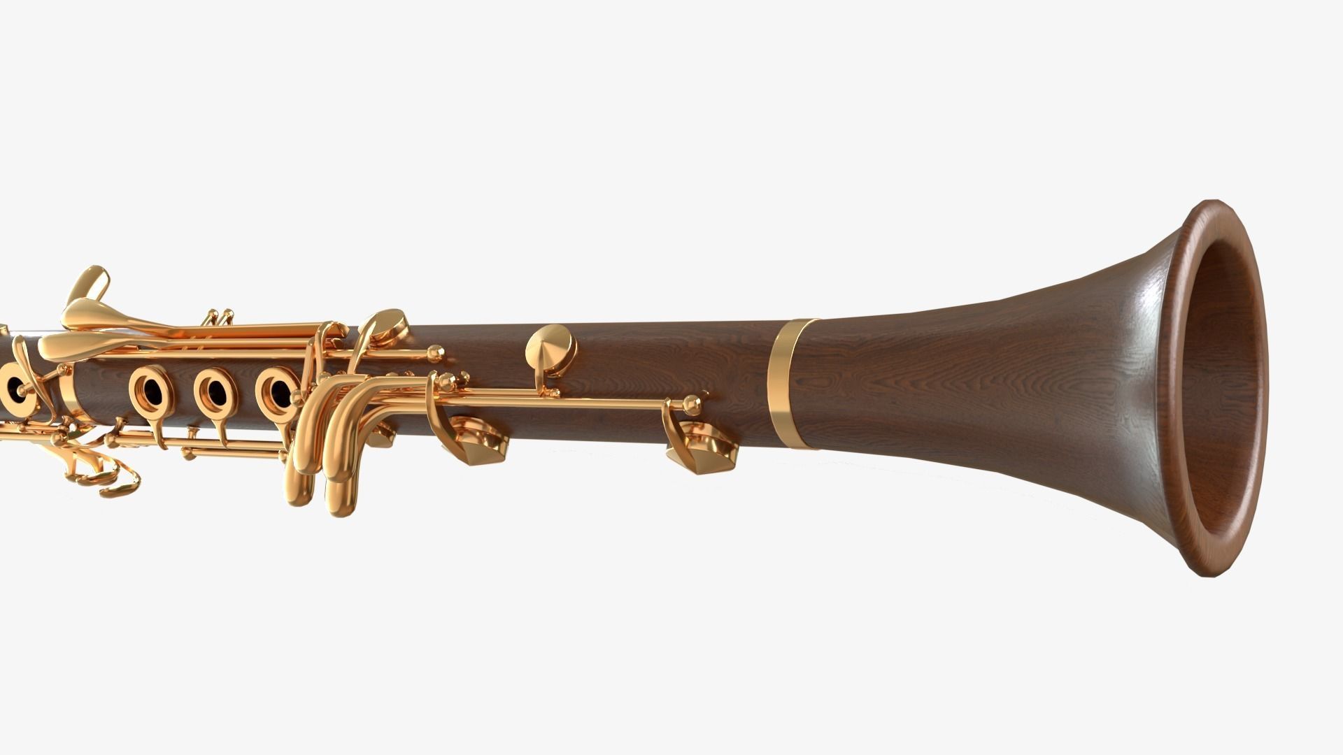 Clarinet  Collection   Brass White Black and Wood 3D model_34